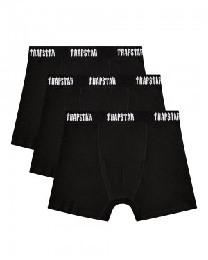 Trapstar 3 Pack Boxer Short Kratasy Panske Čierne Slovensko | Trapstar SK 65784-EZBF