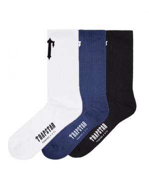 Trapstar 3 Pack Irongate T Ponozky Panske Čierne Námornícka Modrá Biele Slovensko | Trapstar SK 08357-FPVI