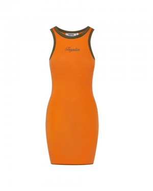 Trapstar Contrast Racer Dress Saty Damske Oranžové Hnedožltý Slovensko | Trapstar SK 75419-NGKY