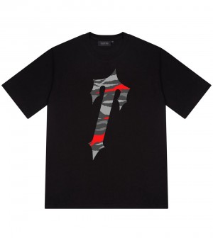 Trapstar Decoded All Terrain Tricko Panske Čierne Červené Maskacove Slovensko | Trapstar SK 17265-MRSW
