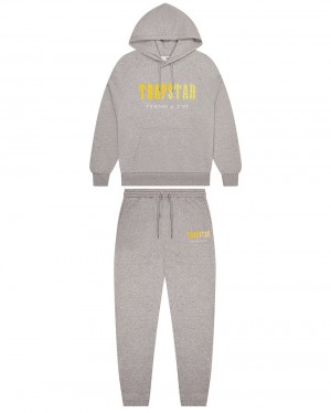 Trapstar Decoded Chenille Hooded Teplaky Panske Siva Žlté Slovensko | Trapstar SK 97624-IPEG
