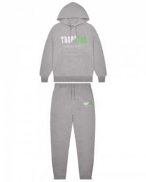 Trapstar Decoded Chenille Hooded Teplaky Panske Siva Zelene Slovensko | Trapstar SK 98026-XFVM