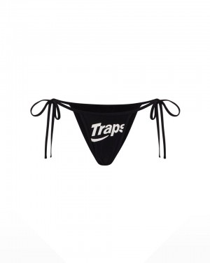 Trapstar Hyperdrive Bikini Tie Side Bottoms Plavky Damske Čierne Slovensko | Trapstar SK 58930-RUIQ