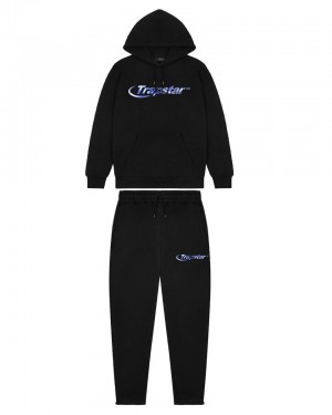 Trapstar Hyperdrive Midnight Chrome Hooded Teplaky Panske Čierne Slovensko | Trapstar SK 61834-SFEO