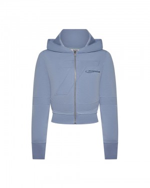 Trapstar Hyperdrive Rib Panel Zip Mikina s Kapucnou Damske Modre Slovensko | Trapstar SK 45362-EZAU