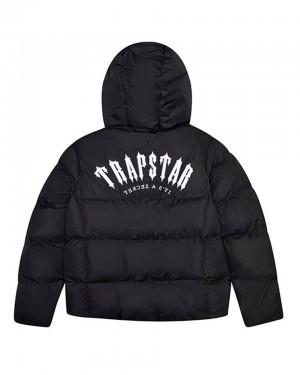 Trapstar Irongate Hooded Puffer Bunda Panske Čierne Slovensko | Trapstar SK 56397-HEZD