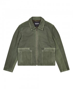 Trapstar Irongate Leather Bunda Panske Hnedožltý Slovensko | Trapstar SK 79354-LZBX