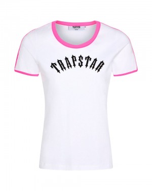 Trapstar Irongate Tricko Damske Biele Ruzove Slovensko | Trapstar SK 70136-NRFZ