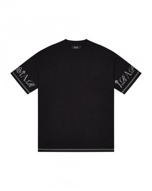 Trapstar Script 2.0 Tricko Panske Čierne Slovensko | Trapstar SK 68125-VFEX
