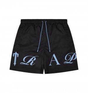 Trapstar Script Swimming Kratasy Panske Čierne Modre Slovensko | Trapstar SK 31986-RXWA