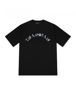 Trapstar Script Tricko Panske Čierne Tyrkysové Slovensko | Trapstar SK 23857-RNUP