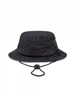 Trapstar TS Monogram Bucket Hat Klobuk Panske Čierne Slovensko | Trapstar SK 37619-HZJB