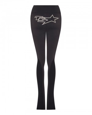 Trapstar TS Star Contour Panel Fitted Trousers Nohavice Damske Čierne Slovensko | Trapstar SK 90523-OFGK