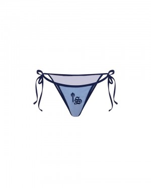 Trapstar Terry Script Bikini Bottoms Plavky Damske Modre Slovensko | Trapstar SK 76152-BMUP