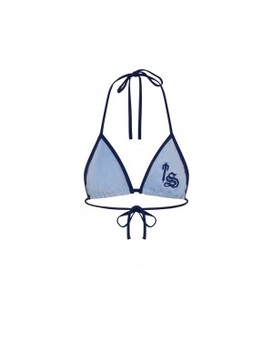 Trapstar Terry Script Bikini Top Plavky Damske Modre Slovensko | Trapstar SK 38491-VCTY