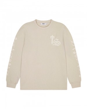 Trapstar Waffle LS Topy Panske Béžové Slovensko | Trapstar SK 96481-CHSV