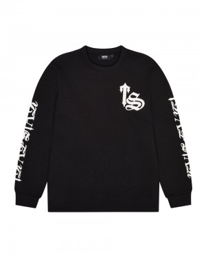 Trapstar Waffle LS Topy Panske Čierne Slovensko | Trapstar SK 34651-KXBW
