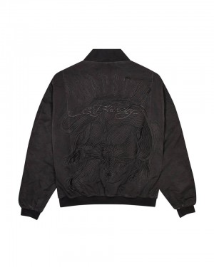 Trapstar x Ed Hardy Bomber Bunda Panske Čierne Slovensko | Trapstar SK 58241-KGSZ