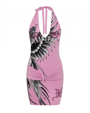 Trapstar x Ed Hardy Dress Saty Damske Ruzove Slovensko | Trapstar SK 85194-APQK