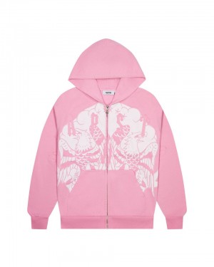 Trapstar x Ed Hardy Irongate Zip Through Mikina s Kapucnou Panske Ruzove Slovensko | Trapstar SK 01392-YWVD